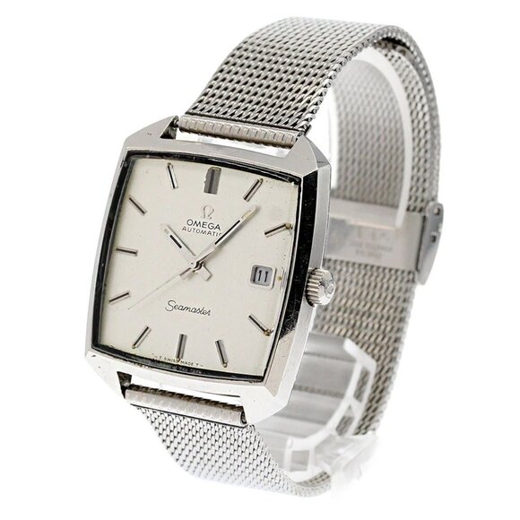 OMEGA Seamaster Date Square Vintage Silver Dial Automatic Men's Watch - Picture 2 of 6